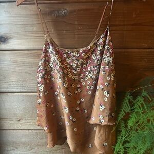 Free people Floral Brown Women's Top